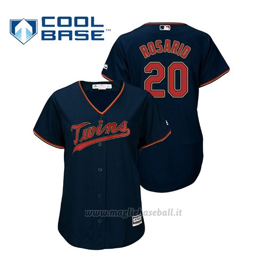 Maglia Baseball Donna Minnesota Twins Eddie Rosario Cool Base Majestic Alternato Blu